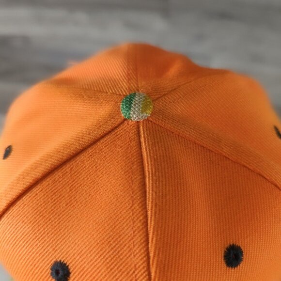 White Wolf Chicago Bears Adjustable Snapback Hat Orange Flat Bill Burlap - Picture 8 of 11